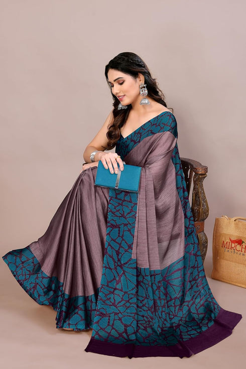 Vasthrlay Fashion Chiffon Abstrect Printed Ethnic Wear