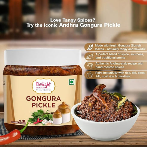 Delight Foods Gongura Pickle 250g
