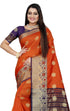 Vasthrlay Banarasi Blue Orange Ethnic Wear