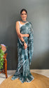 Vasthrlay Maroon Georgette Printed Unstitched Saree