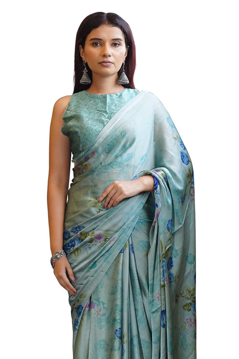 Vasthrlay Fashion Chiffon Printed Dusty Ethnic Wear