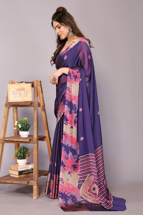Vasthrlay Fashion Chiffon Georgette Dark Ethnic Wear