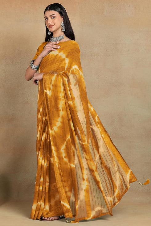 Vasthrlay Fashion Georgette Green Ethnic Wear