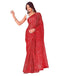 Vasthrlay Georgette Sequins Unstitched Red Saree