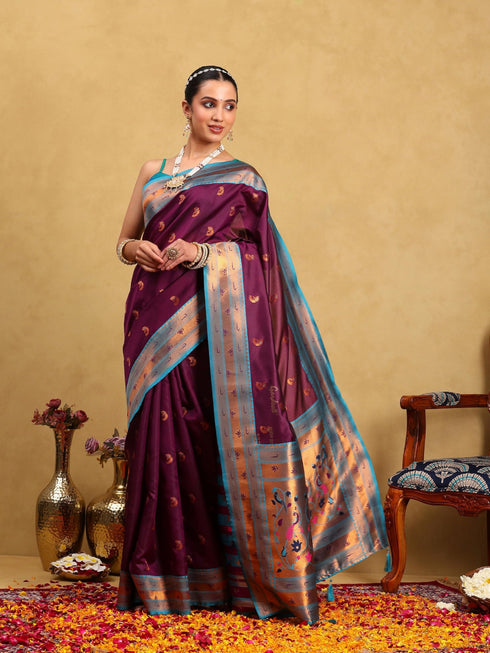 Vasthrlay Banarasi Unstitched Saree