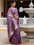 Vasthrlay Womens Weaving Unstitched Lavender Saree