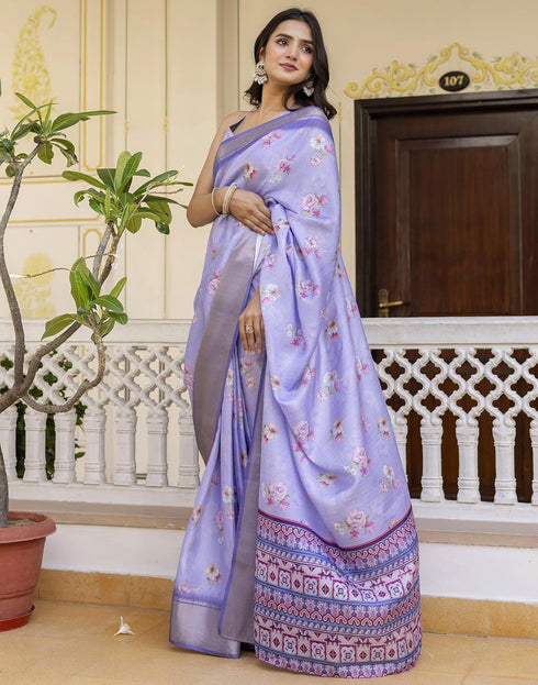 Vasthrlay Womens Striped Unstitched Dusty Pink Saree