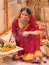 Vasthrlay Georgette Embroidery Unstitched Red Saree