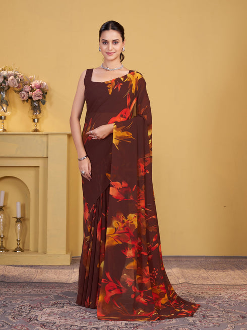Vasthrlay Georgette Printed Saree