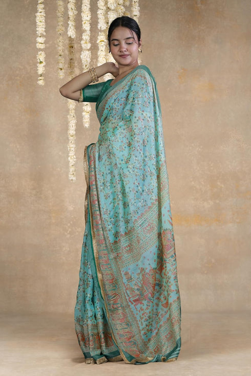 Vasthrlay Fashion Chiffon Madhubani Printed Ethnic Wear
