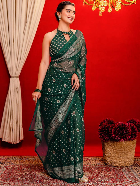 Vasthrlay Georgette Printed Navy Navy Blue Saree