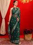 Vasthrlay Georgette Printed Navy Navy Blue Saree