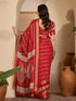 Vasthrlay Banarasi Weaving Maroon Saree