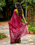Vasthrlay Bandhani Printed Unstitched Black Saree