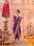 Vasthrlay Banarasi Weaving Navy Navy Blue Saree