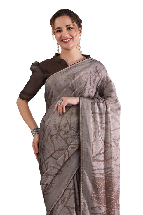Vasthrlay Fashion Chiffon Geometric Printed Ethnic Wear