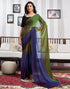 Vasthrlay Womens Chiffon Unstitched Blue Saree