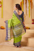 Vasthrlay Orange Jacquard Unstitched Saree