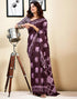 Vasthrlay Womens Printed Unstitched Dark Green Saree