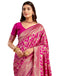 Vasthrlay Womens Banarasi Unstitched Olive Green Saree