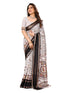 Vasthrlay White Sequins Unstitched Saree