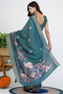 Vasthrlay Fashion Paisley Printed Grey Ethnic Wear