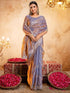 Vasthrlay Scalloped Embroidery Unstitched Light Green Saree