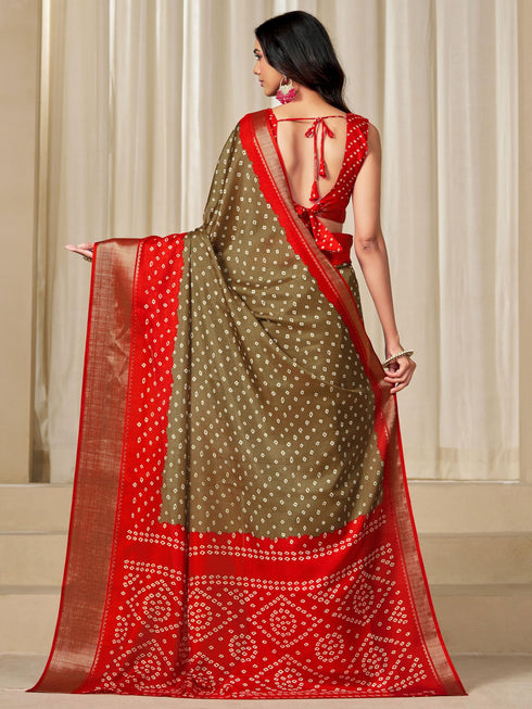 Vasthrlay Bandhani Border Saree