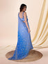 Vasthrlay Georgette Embroidery Unstitched Skyblue Ethnic Wear