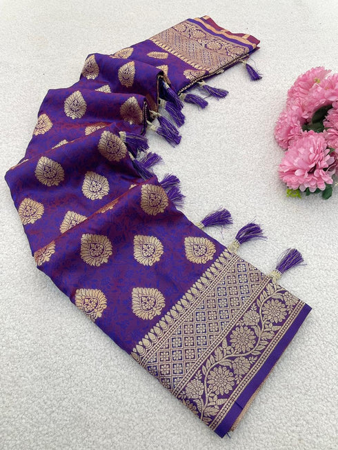 Vasthrlay Kanjivaram Banarasi Lavendar