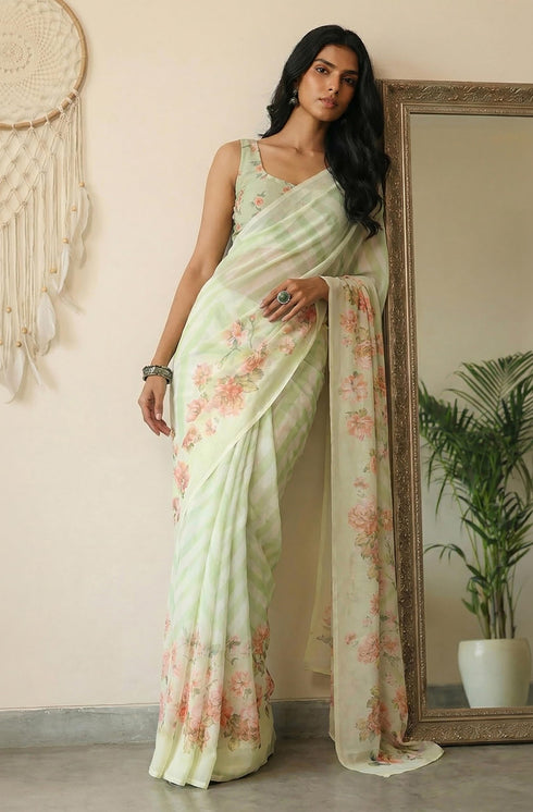 Vasthrlay Georgette Printed Saree