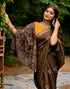 Vasthrlay Bandhani Printed Unstitched Black Saree
