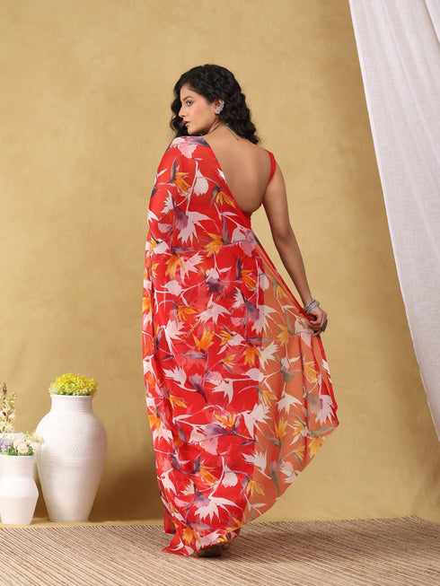 Vasthrlay Chiffon Floral Saree