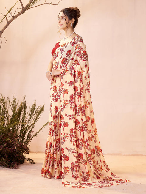 Vasthrlay Georgette Printed Saree
