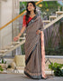 Vasthrlay Womens Printed Unstitched Dark Green Saree
