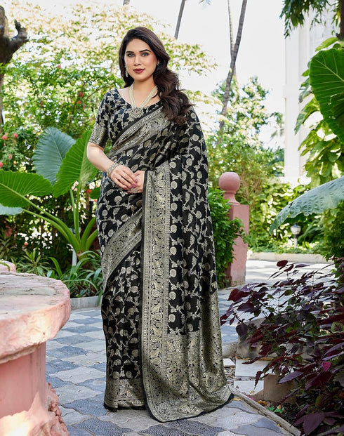 Vasthrlay Banarasi Traditional Jacquard Az Ys Shayani Ethnic Wear