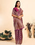 Vasthrlay Womens Banarasi Unstitched Olive Green Saree