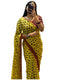Vasthrlay Yellow Georgette Printed Unstitched Saree