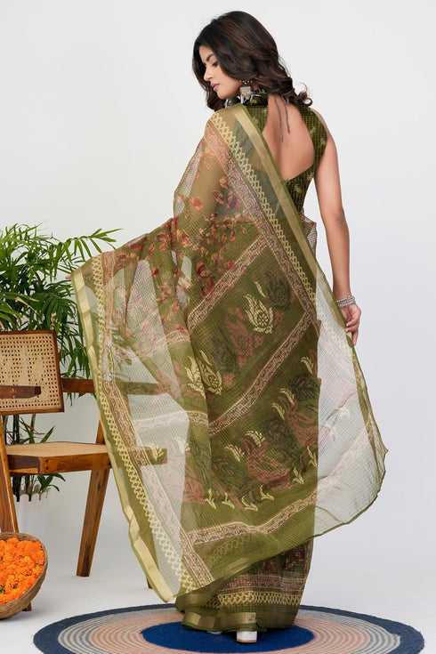 Vasthrlay Fashion Polyester Printed Black Ethnic Wear