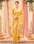 Vasthrlay Special Weaving Light Yellow | Gold Saree With Unstitched Blouse Piece
