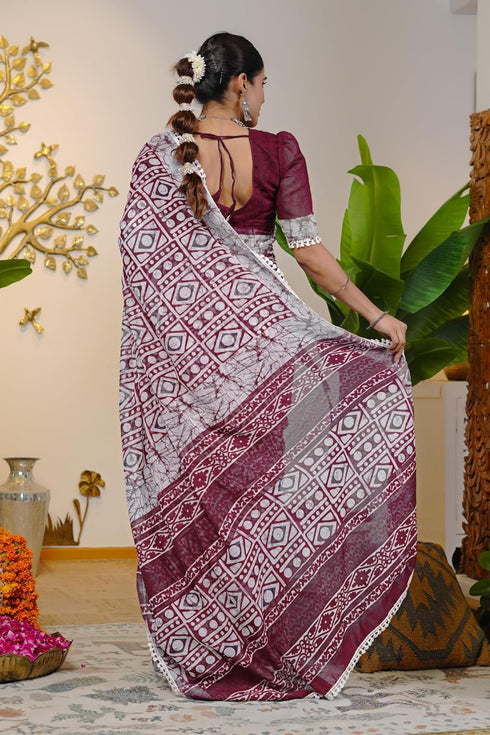 Vasthrlay Fashion Chevron Printed Ethnic Wear