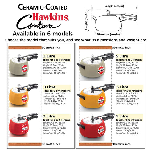 Hawkins 3 Litre Contura Pressure Cooker