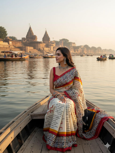 Vasthrlay White Saree