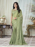Vasthrlay Chiffon Embroidery Unstitched Purple Ethnic Wear