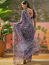 Vasthrlay Georgette Printed Blue Saree