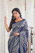 Vasthrlay Banarasi Grey Ethnic Wear