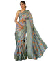 Vasthrlay Womens Striped Unstitched Dusty Pink Saree