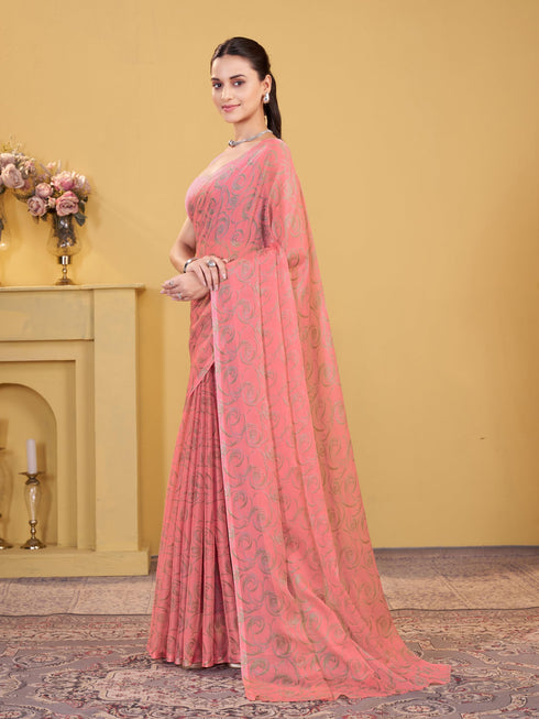 Vasthrlay Chiffon Printed Saree