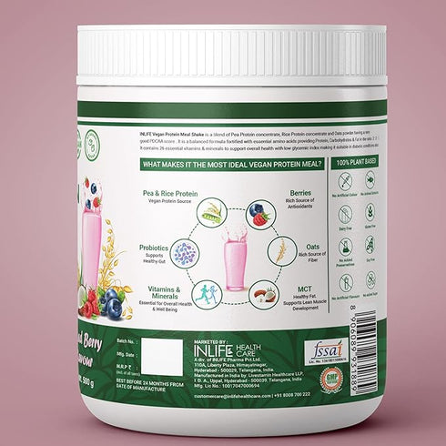 Inlife Vegan Protein Meal Mixed Berry Flavour