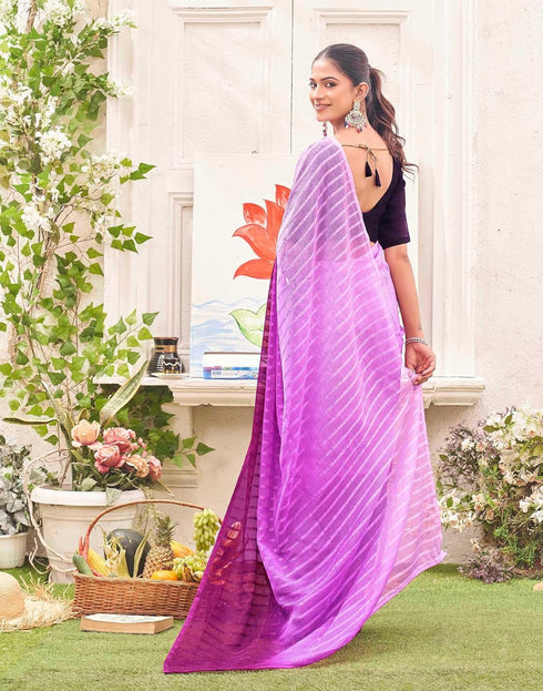 Vasthrlay Womens Chiffon Unstitched Light Green Saree